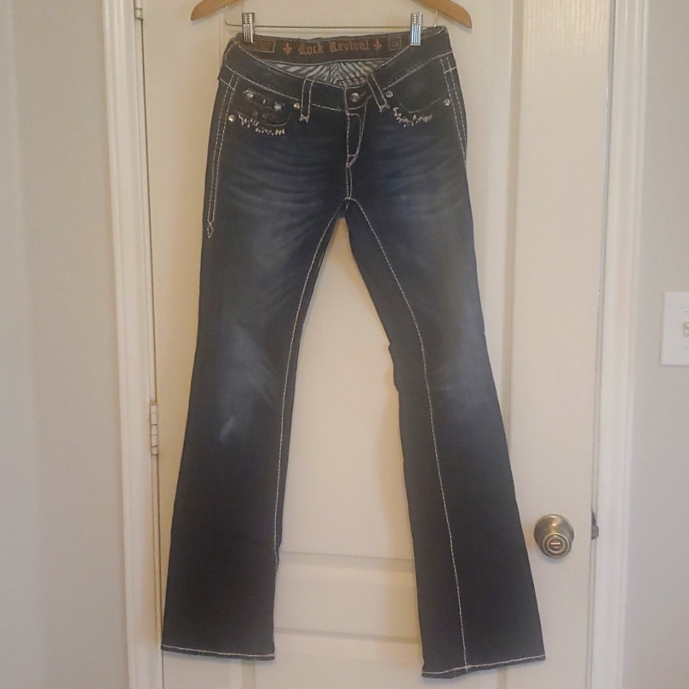 Rock Revival Kai Boot Cut Dark Wash Jeans